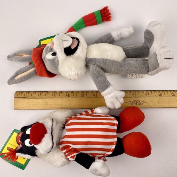 McDonald's Looney Tunes Plush lot of three, Bugs, Sylvester & Taz, vintage 1992 - Picture 8 of 8
